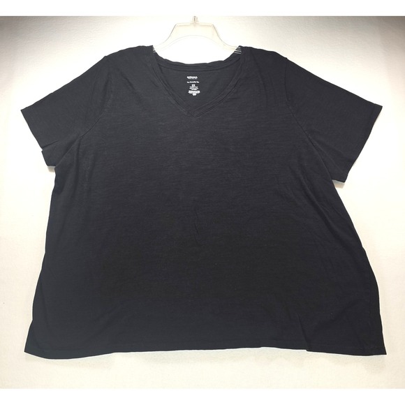 Sonoma Goods For Life Tops - Sonoma Goods For Life Women Black Everyday Tee V-Neck Cotton Plus Size 2X